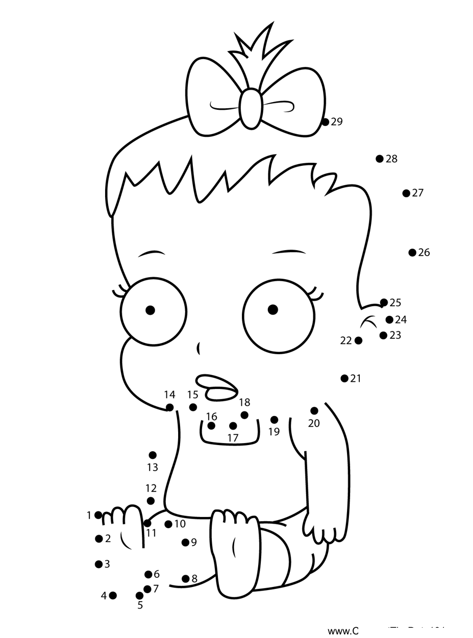 Susie-Swanson-Family-Guy printable dot to dot worksheet