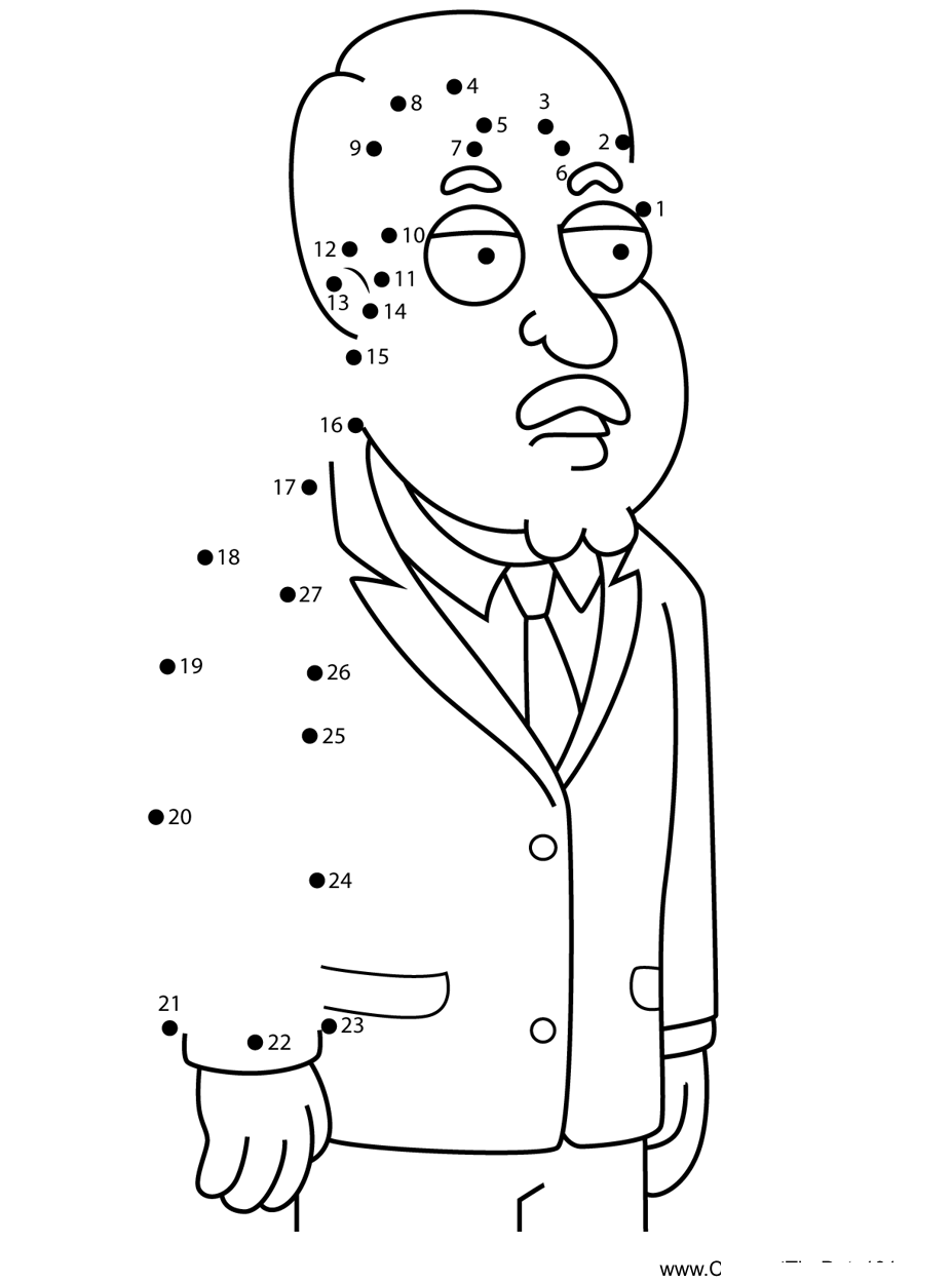 Tom-Tucker-Family-Guy dot to dot worksheets