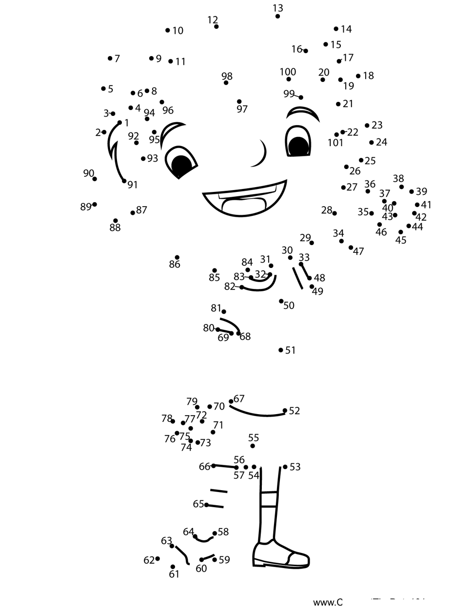 Justin-Justin-Time dot to dot worksheets