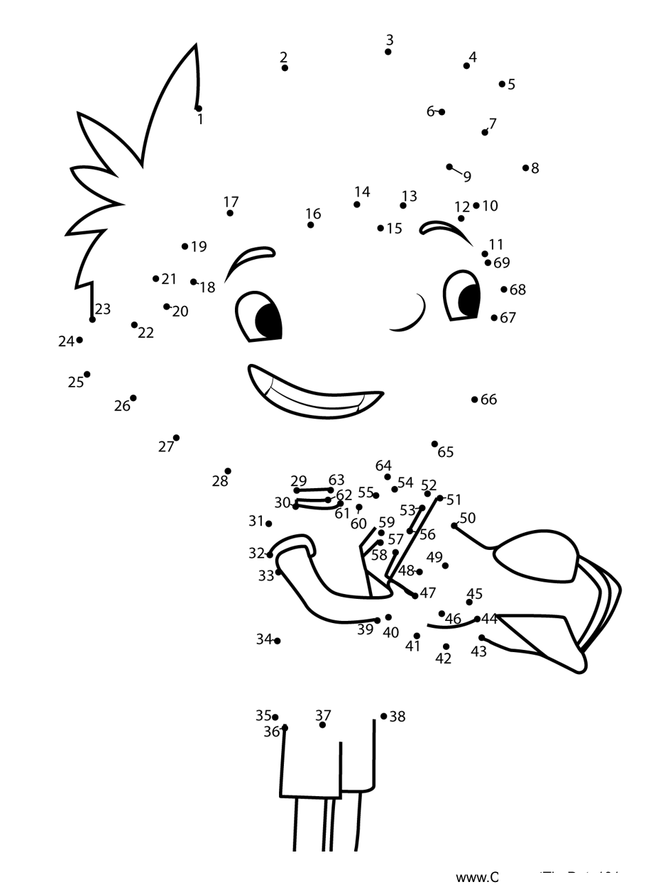 Justin-Play-With-Aroplane-Justin-Time printable dot to dot worksheet