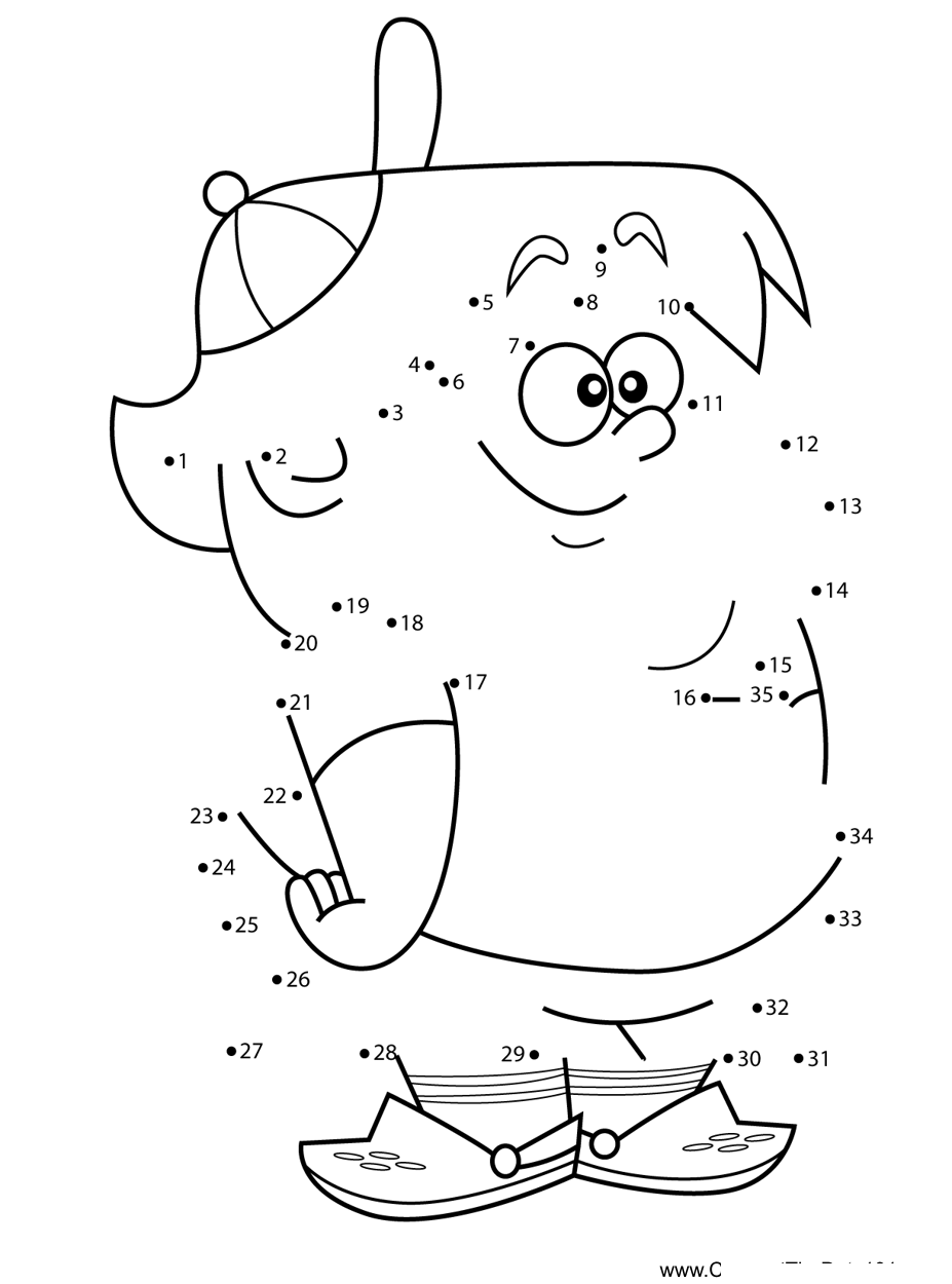 Gunther-Magnuson-Kick-Buttowski printable dot to dot worksheet