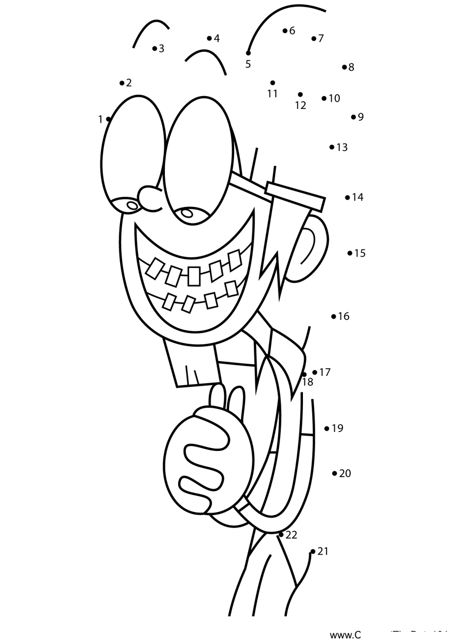 Jackie-Wackerman-Kick-Buttowski dot to dot worksheets