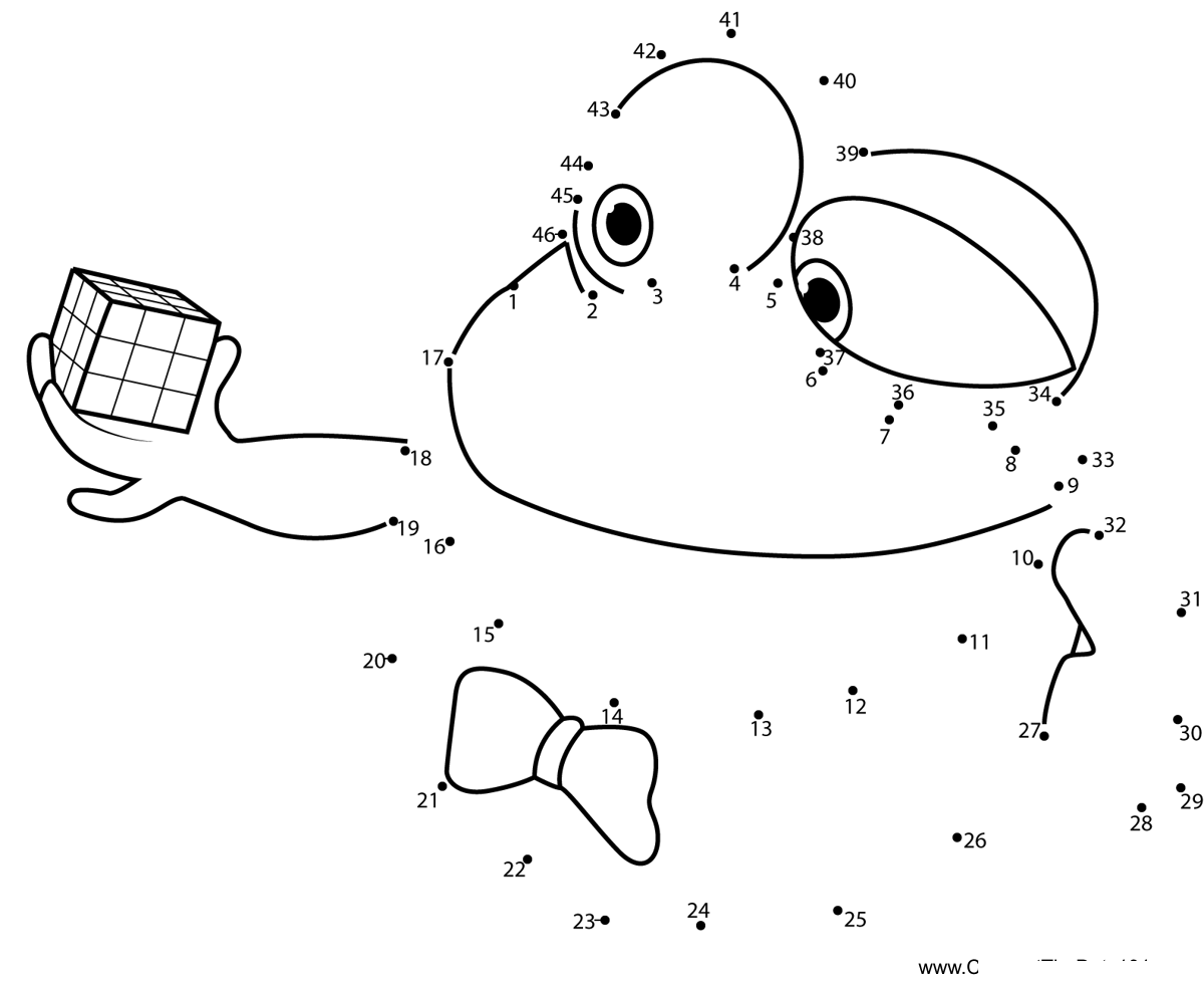 Bigoriki-Solved-Rubik-Cube-Kikoriki printable dot to dot worksheet