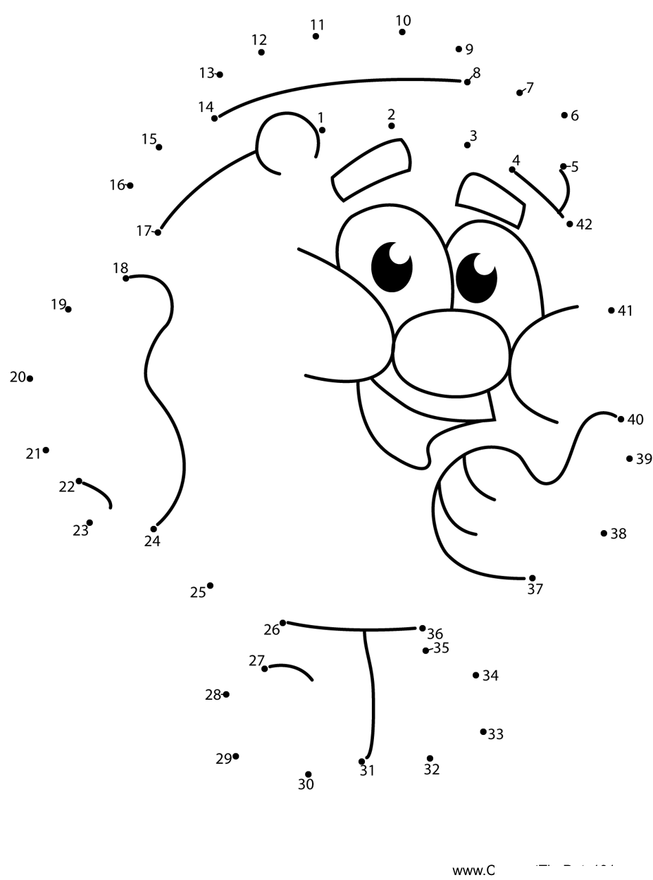 Boboriki-Kikoriki printable dot to dot worksheet