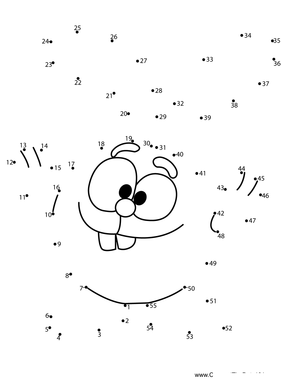 Happy-Krash-Kikoriki printable dot to dot worksheet