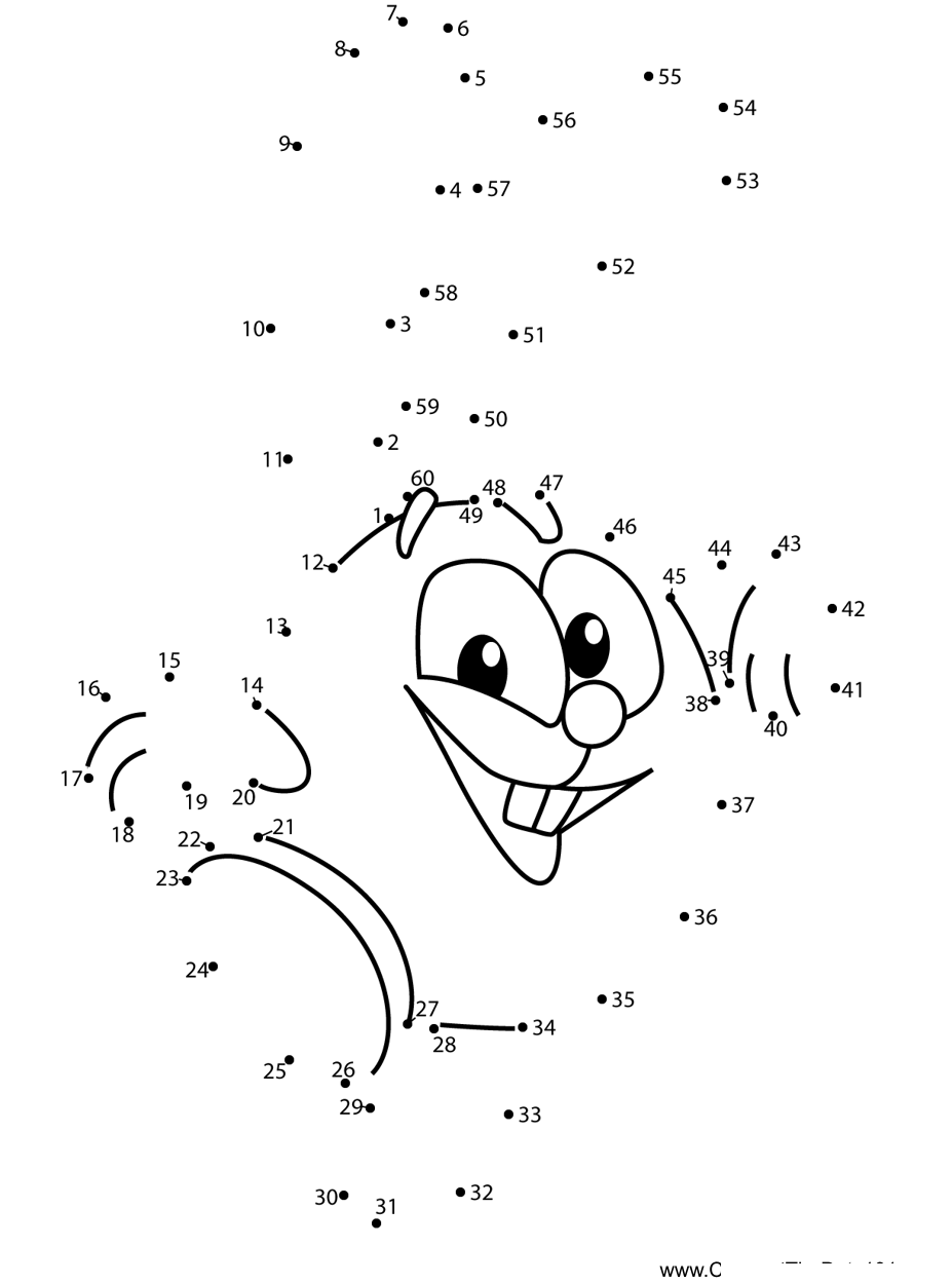 Krash-Feeling-Crazy-Kikoriki printable dot to dot worksheet