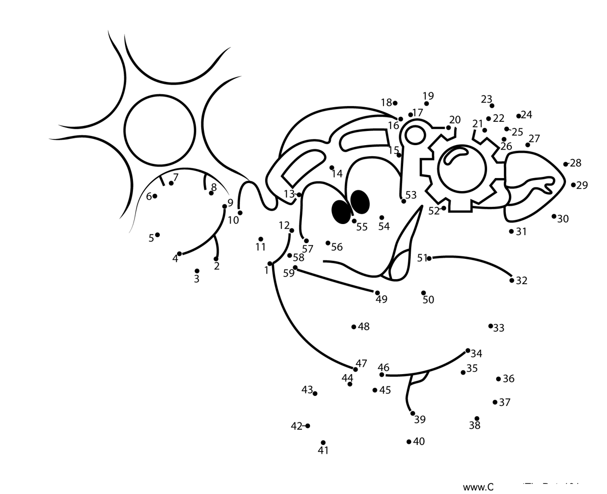 Ottoriki-Camaraman-Kikoriki printable dot to dot worksheet