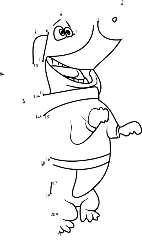 Maroon-Larva-Dot-To-Dot printable dot to dot worksheet