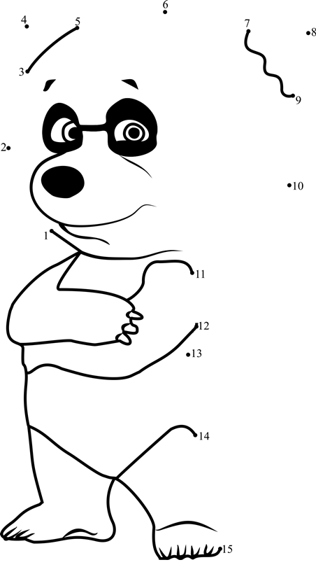 Panda-Dot-To-Dot dot to dot worksheets