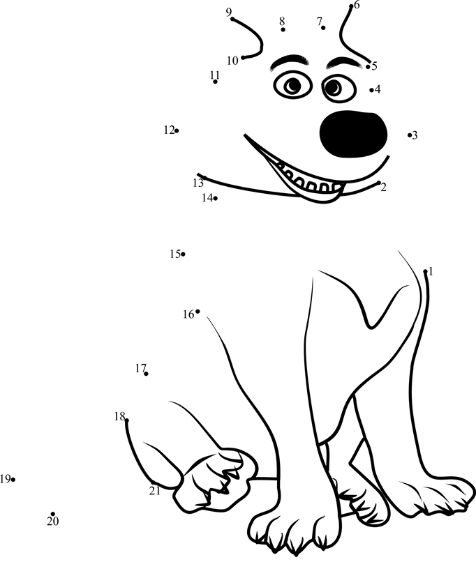 Wolf-Dot-To-Dot dot to dot worksheets