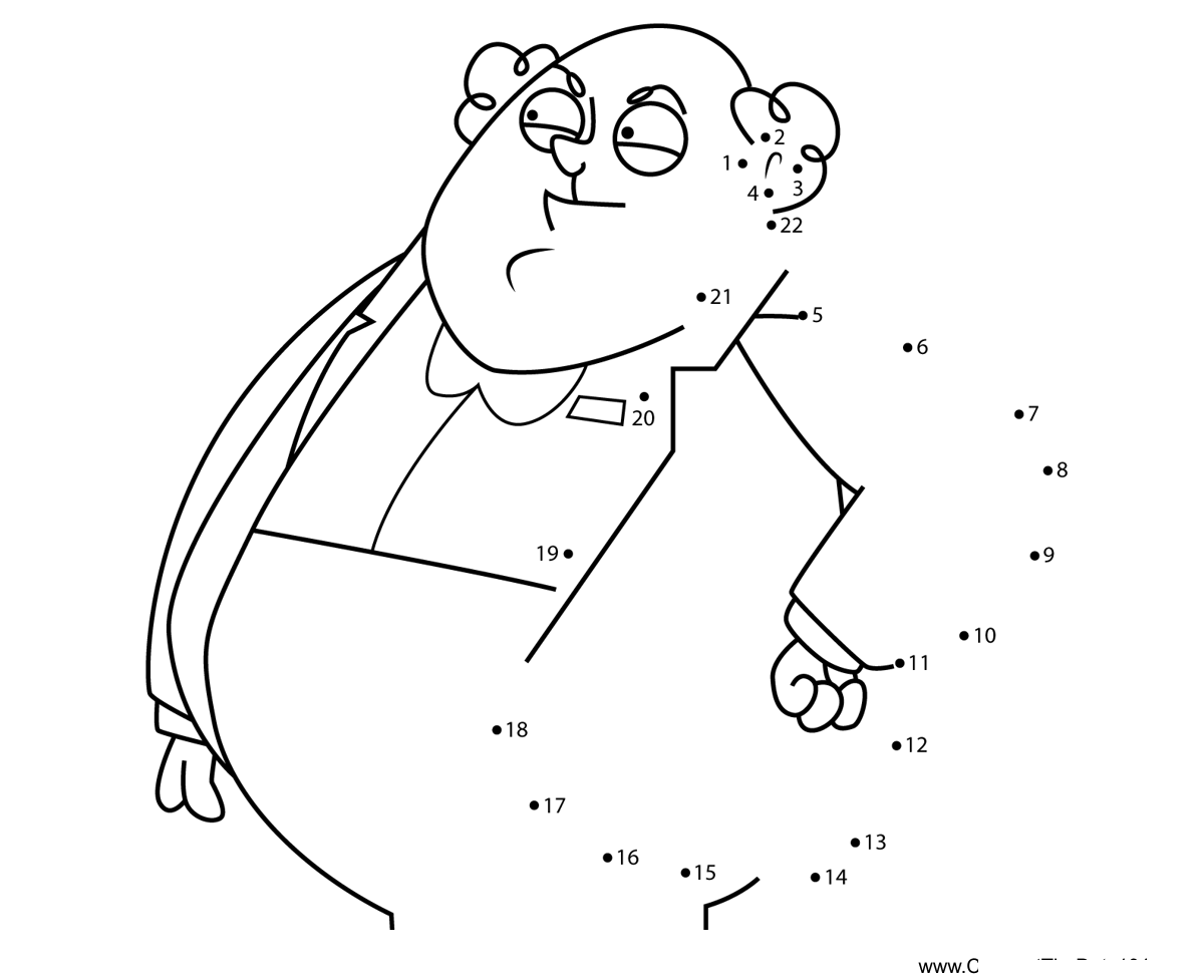 Brian-The-Delivery-Man-Mr-Bean dot to dot worksheets