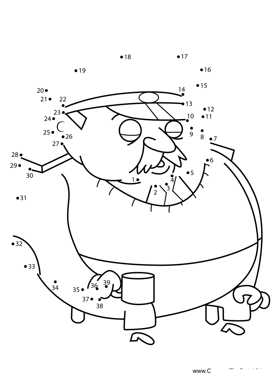 Museum-Guard-Mr-Bean printable dot to dot worksheet