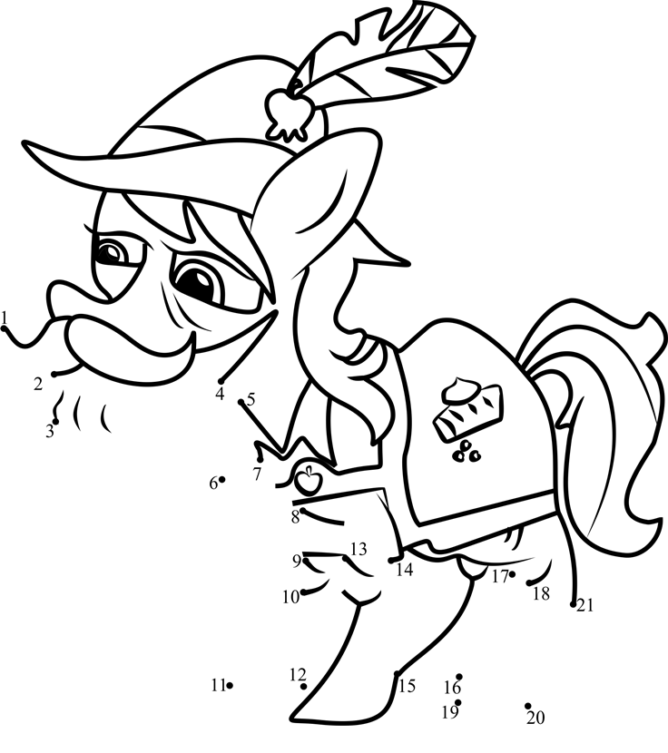 Apple-Strudel-My-Little-Pony-Dot-To-Dot printable dot to dot worksheet