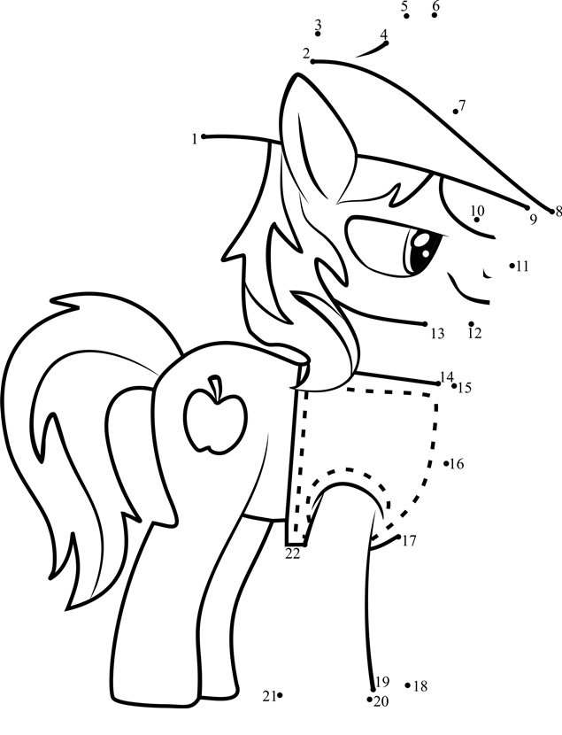 Braeburn-My-Little-Pony-Dot-To-Dot dot to dot worksheets