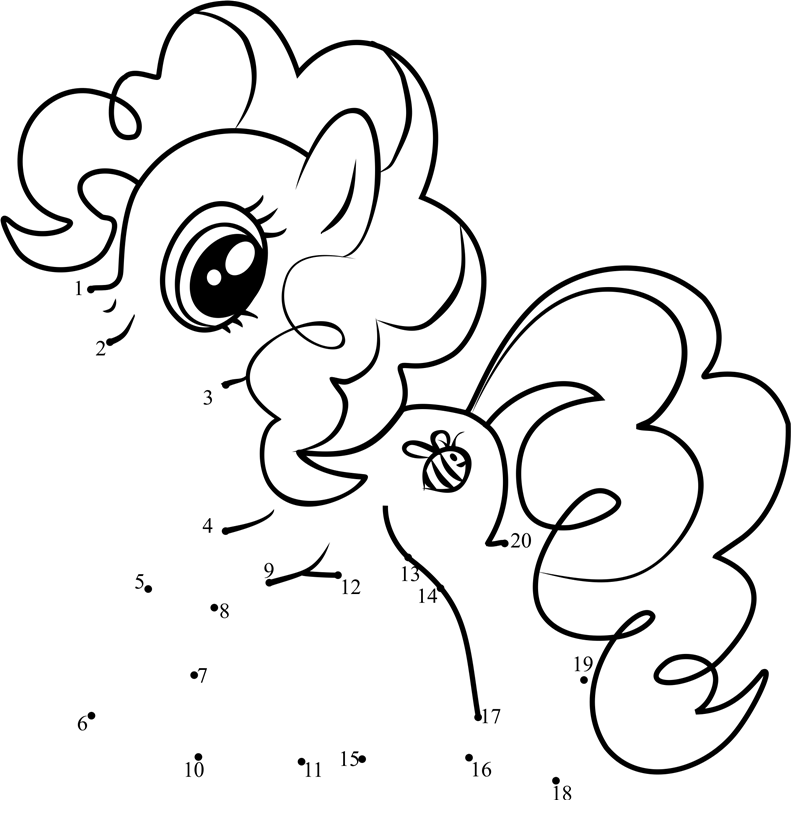 Bumblesweet-My-Little-Pony-Dot-To-Dot printable dot to dot worksheet