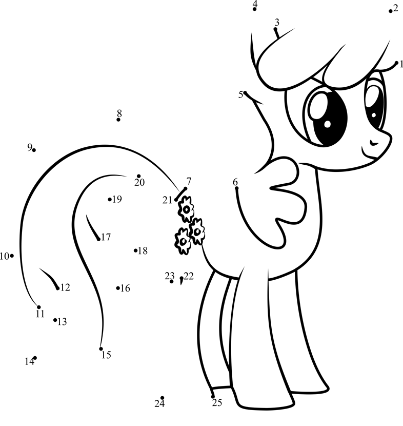 Cheerilee-My-Little-Pony-Dot-To-Dot dot to dot worksheets