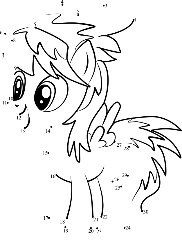 Cloud-Chaser-My-Little-Pony-Dot-To-Dot dot to dot worksheets