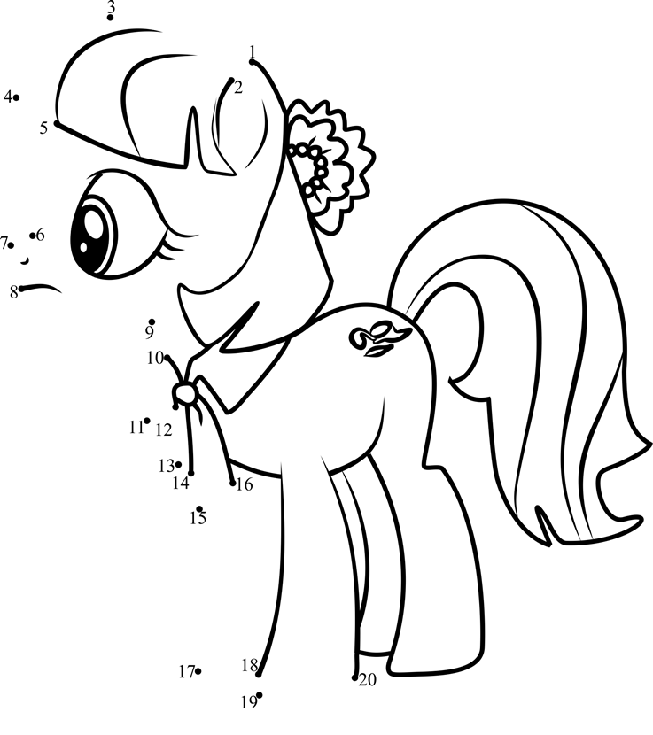 Coco-Pommel-My-Little-Pony-Dot-To-Dot dot to dot worksheets