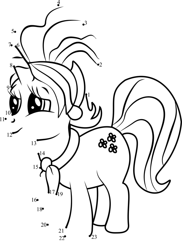 Cookie-Crumbles-My-Little-Pony-Dot-To-Dot dot to dot worksheets