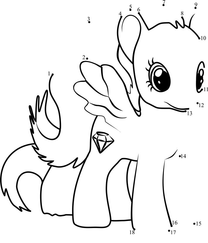 Diamond-Rose-My-Little-Pony-Dot-To-Dot dot to dot worksheets