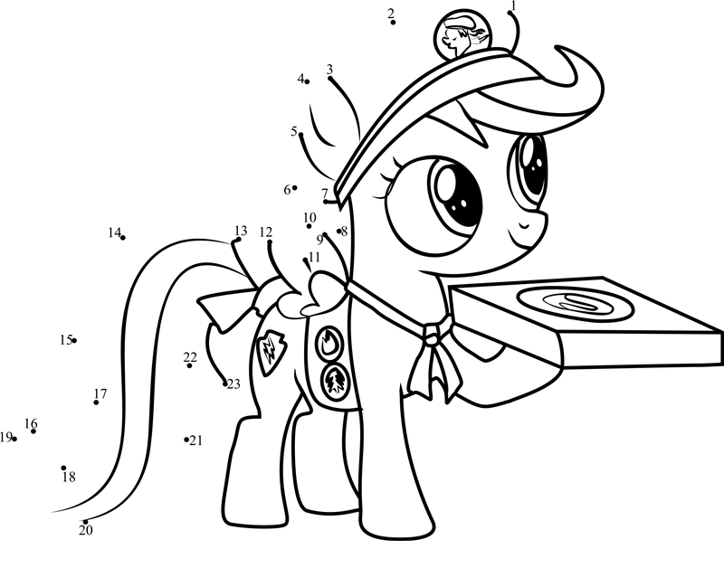 Filly-Guides-My-Little-Pony-Dot-To-Dot printable dot to dot worksheet