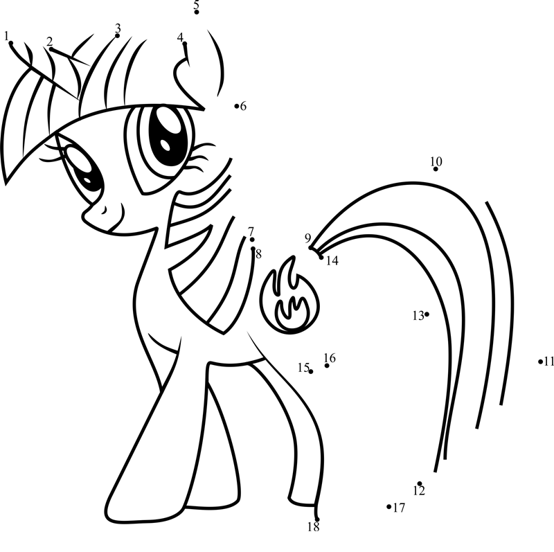 Firecracker-Burst-My-Little-Pony-Dot-To-Dot printable dot to dot worksheet