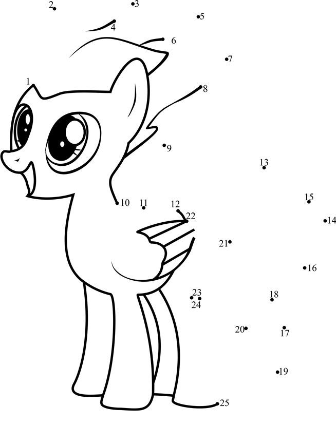 Fleetfoot-My-Little-Pony-Dot-To-Dot dot to dot worksheets