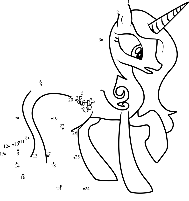 Fleur-Dis-Lee-My-Little-Pony-Dot-To-Dot dot to dot worksheets