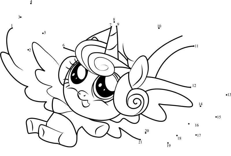 Flurry-Heart-My-Little-Pony-Dot-To-Dot dot to dot worksheets