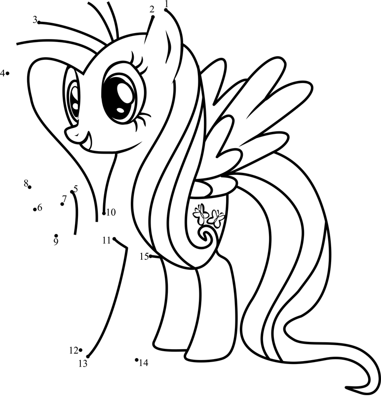 Fluttershy-My-Little-Pony-Dot-To-Dot printable dot to dot worksheet