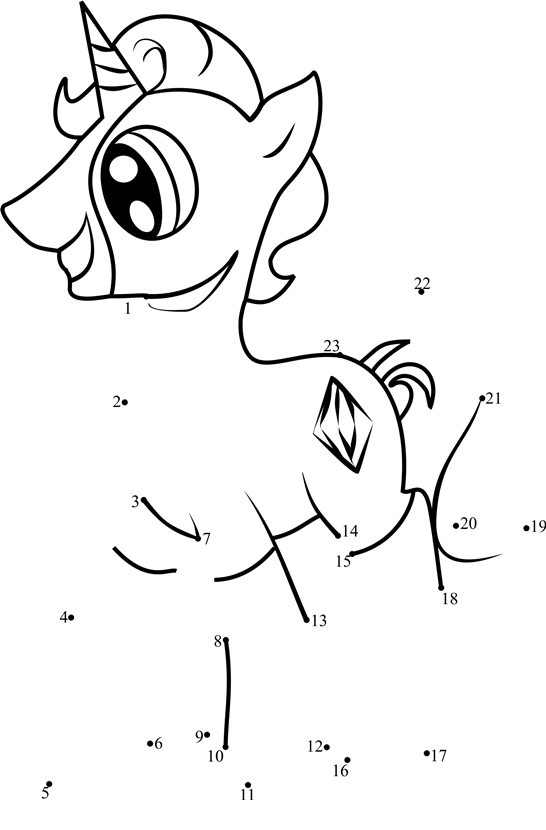 Gaffer-My-Little-Pony-Dot-To-Dot printable dot to dot worksheet