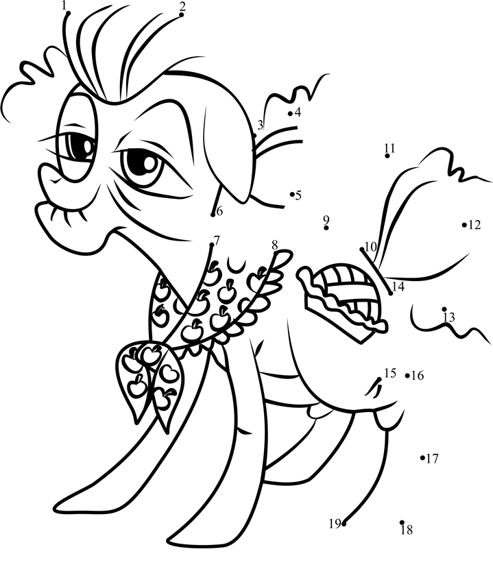 Granny-Smith-My-Little-Pony-Dot-To-Dot dot to dot worksheets