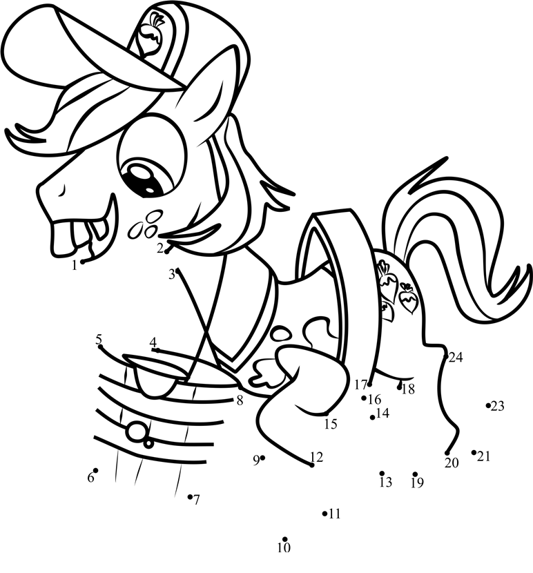 Hayseed-Turnip-Truck-My-Little-Pony-Dot-To-Dot printable dot to dot worksheet