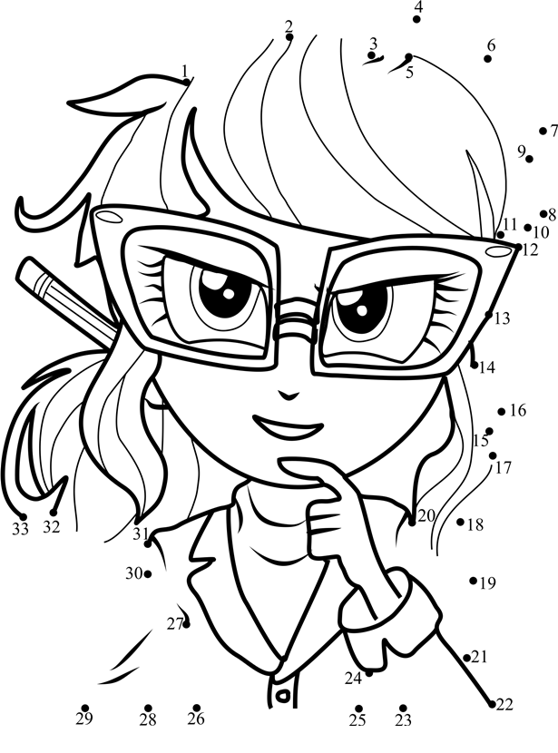 Human-Twilight-Sparkle-Dot-To-Dot dot to dot worksheets