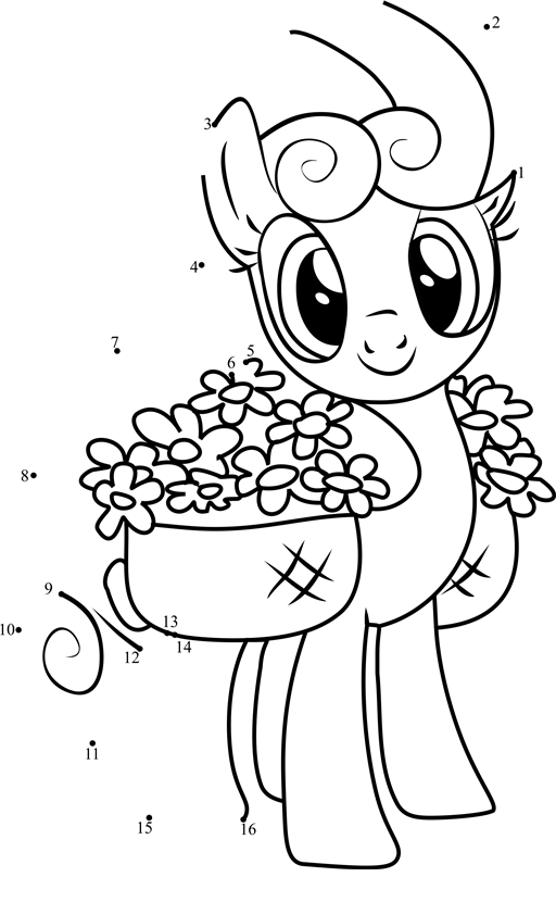 Junebug-My-Little-Pony-Dot-To-Dot printable dot to dot worksheet