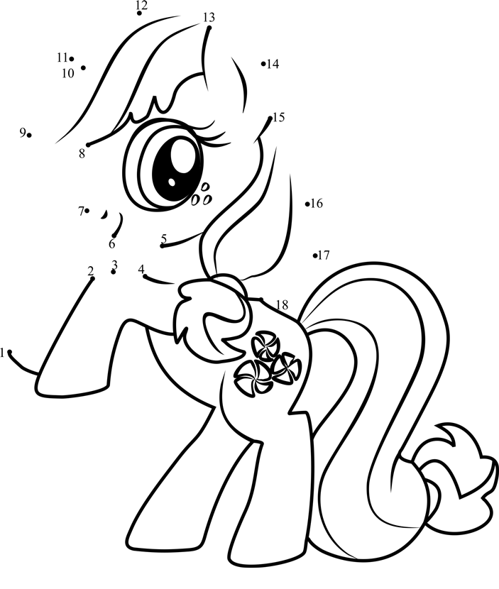 Minty-My-Little-Pony-Dot-To-Dot dot to dot worksheets