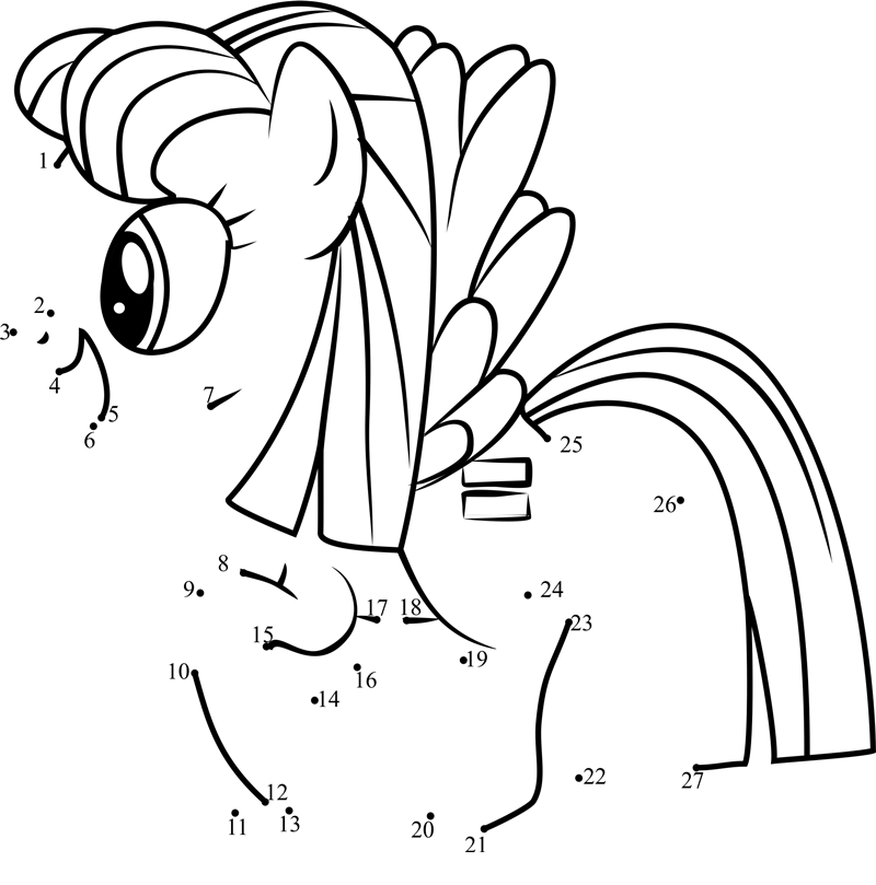 Night-Glider-My-Little-Pony-Dot-To-Dot dot to dot worksheets