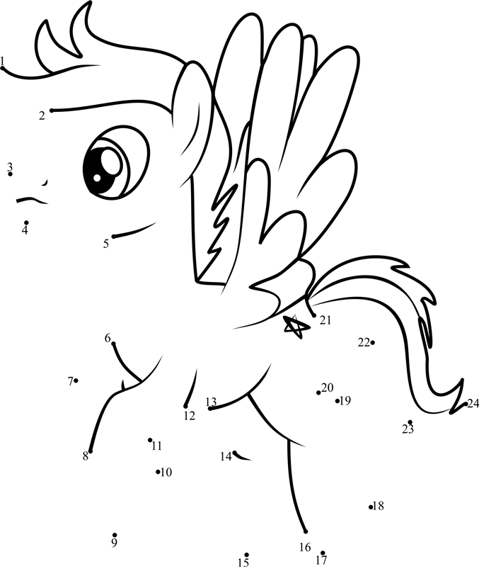 Open-Skies-My-Little-Pony-Dot-To-Dot dot to dot worksheets