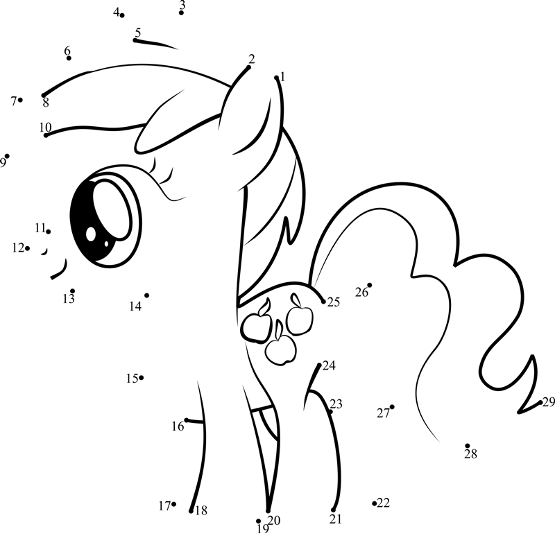 Peachy-Pie-My-Little-Pony-Dot-To-Dot dot to dot worksheets