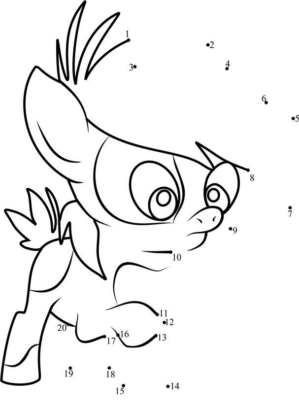 Pipsqueak-My-Little-Pony-Dot-To-Dot printable dot to dot worksheet