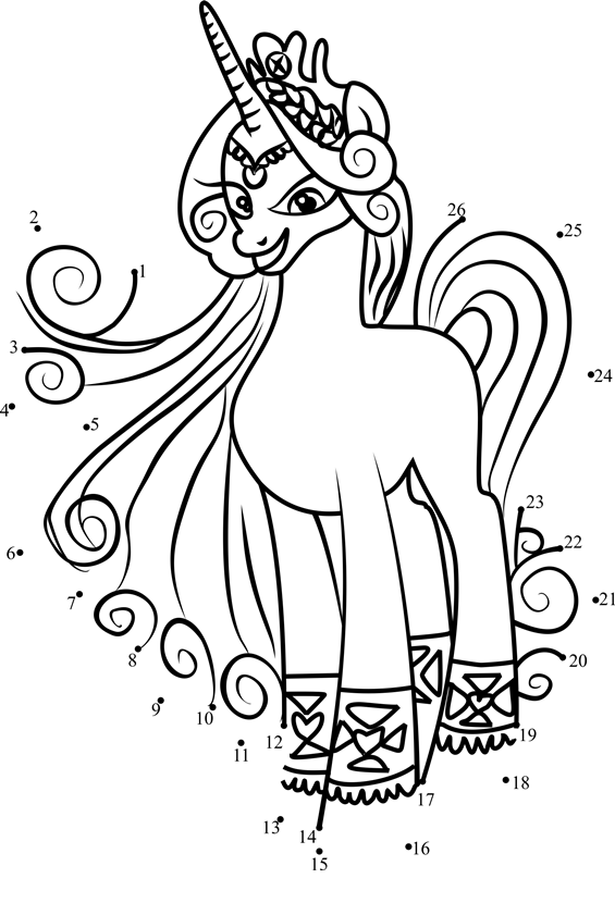 Princess-Amore-My-Little-Pony-Dot-To-Dot dot to dot worksheets