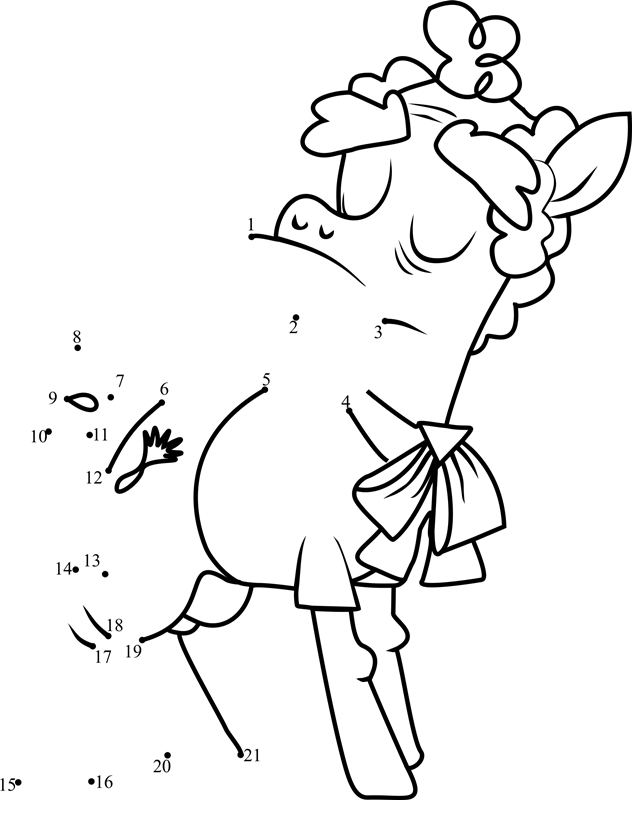 Randolph-My-Little-Pony-Dot-To-Dot printable dot to dot worksheet