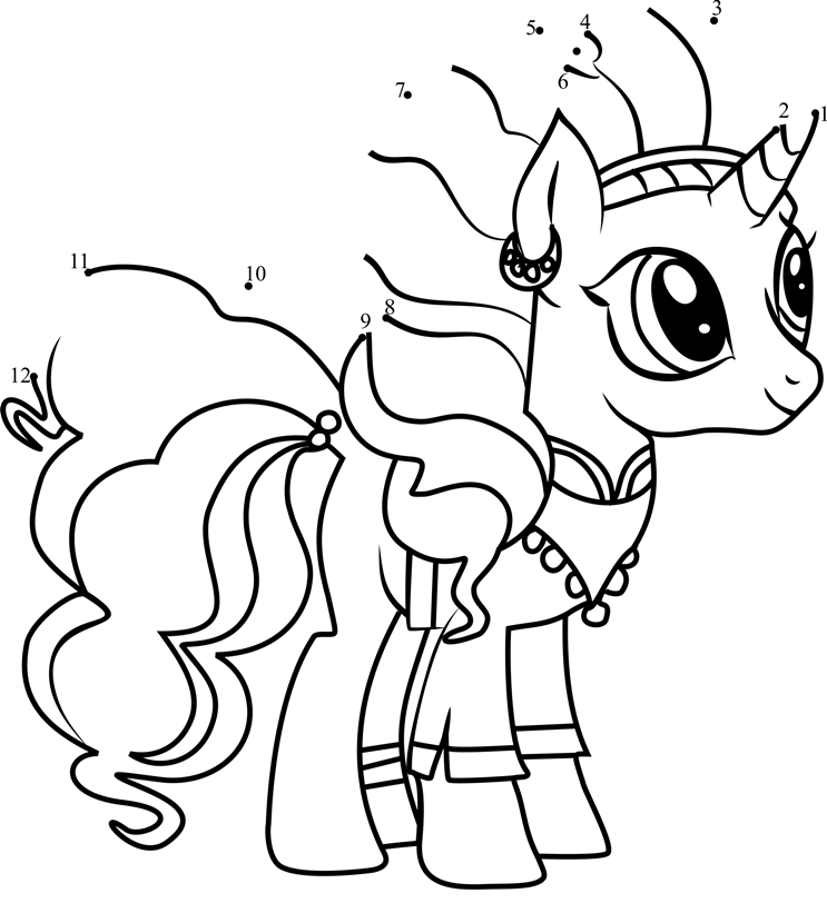 Saffron-Masala-My-Little-Pony-Dot-To-Dot dot to dot worksheets