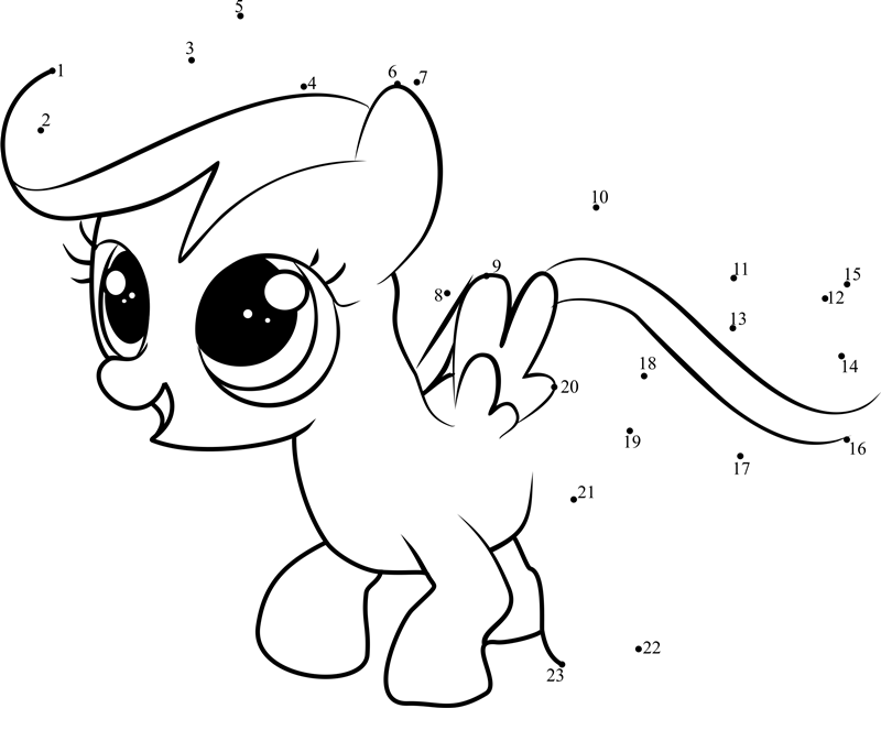 Scootaloo-My-Little-Pony-Dot-To-Dot dot to dot worksheets