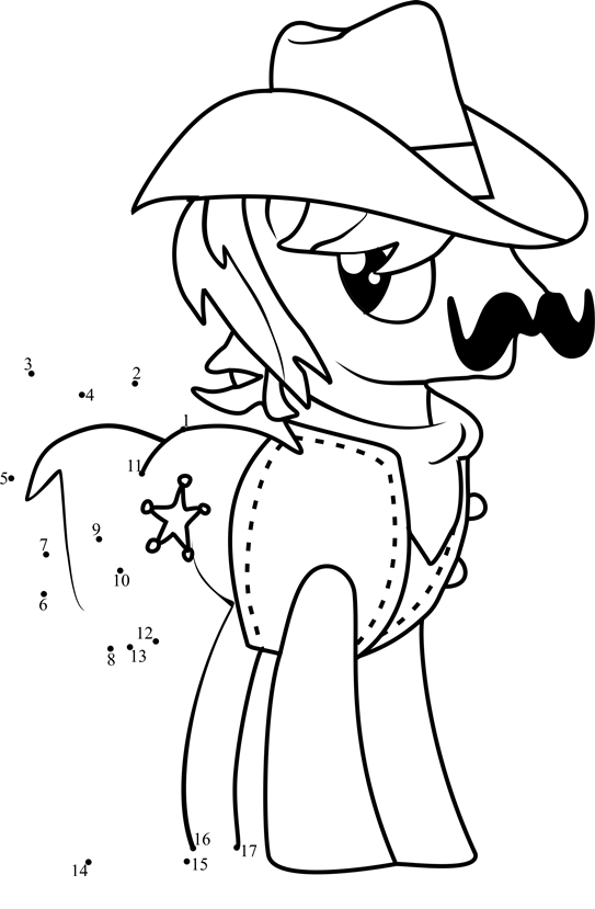 Sheriff-Silverstar-My-Little-Pony-Dot-To-Dot printable dot to dot worksheet