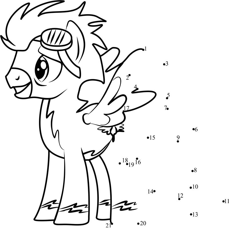 Soarin-My-Little-Pony-Dot-To-Dot dot to dot worksheets