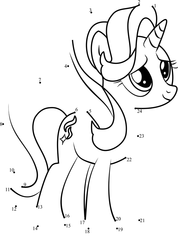 Starlight-Glimmer-My-Little-Pony-Dot-To-Dot printable dot to dot worksheet