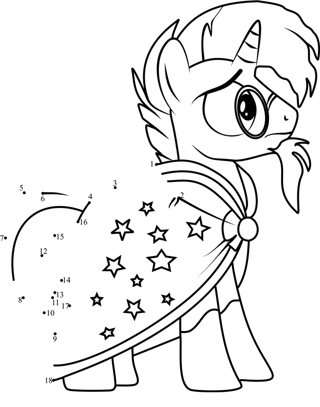 Sunburst-My-Little-Pony-Dot-To-Dot printable dot to dot worksheet