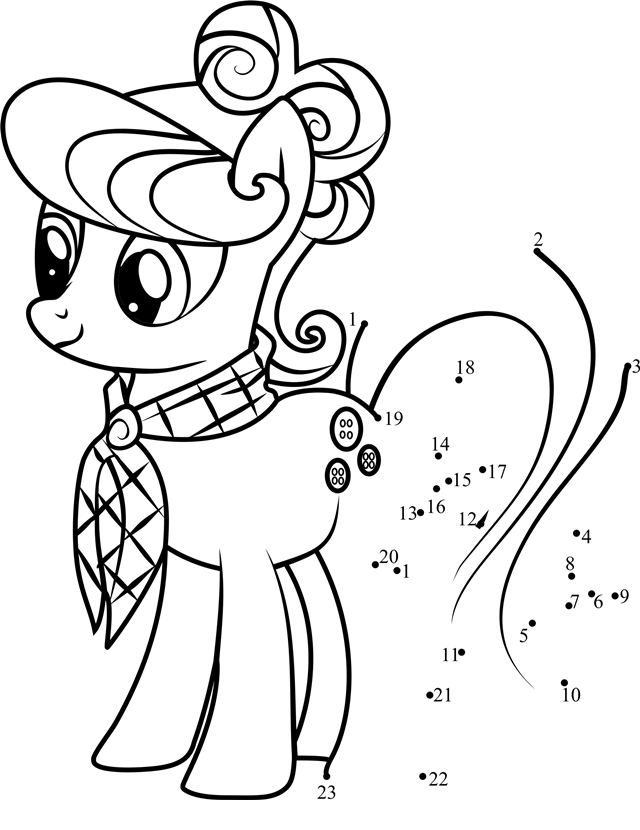 Suri-Polomare-My-Little-Pony-Dot-To-Dot printable dot to dot worksheet