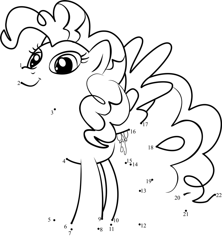 Surprise-My-Little-Pony-Dot-To-Dot printable dot to dot worksheet